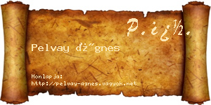 Pelvay Ágnes névjegykártya